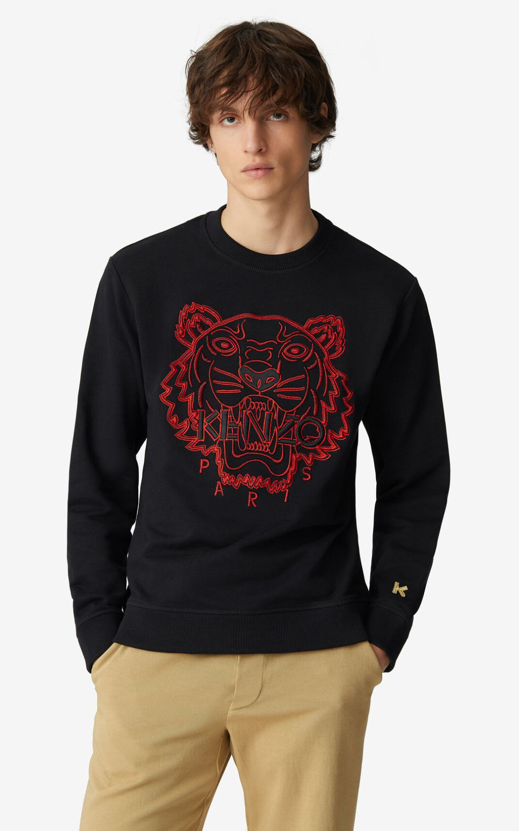Kenzo Tiger Sweatshirt Black For Mens 2963NQVYD
